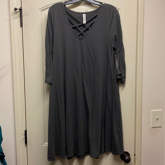 Zenana Outfitters Dresses Casual Gray Dress Poshmark